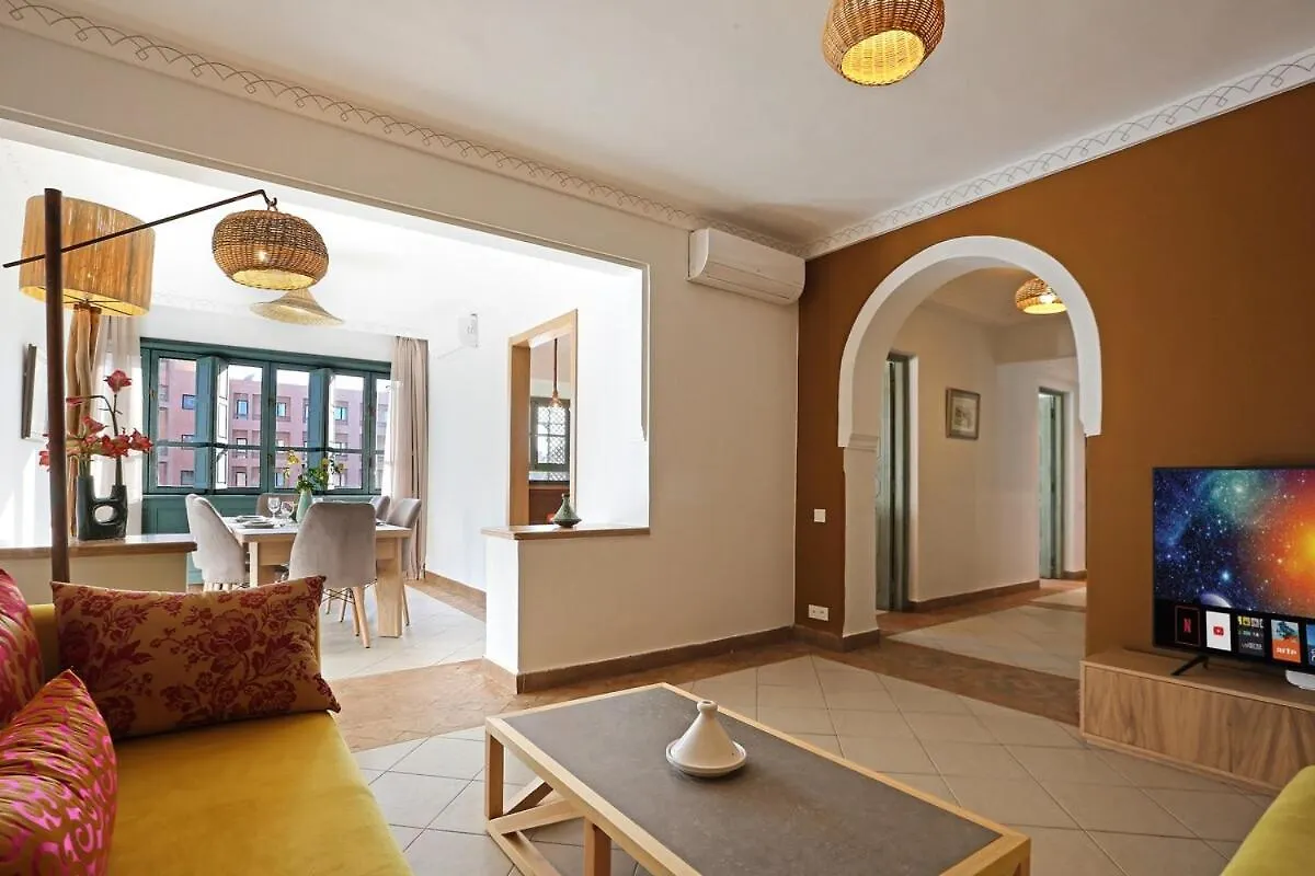 Spacious 3Br Apartment-Pool&Ac- Heart Of Marrakech- Hivernage Marraquexe Apartamento